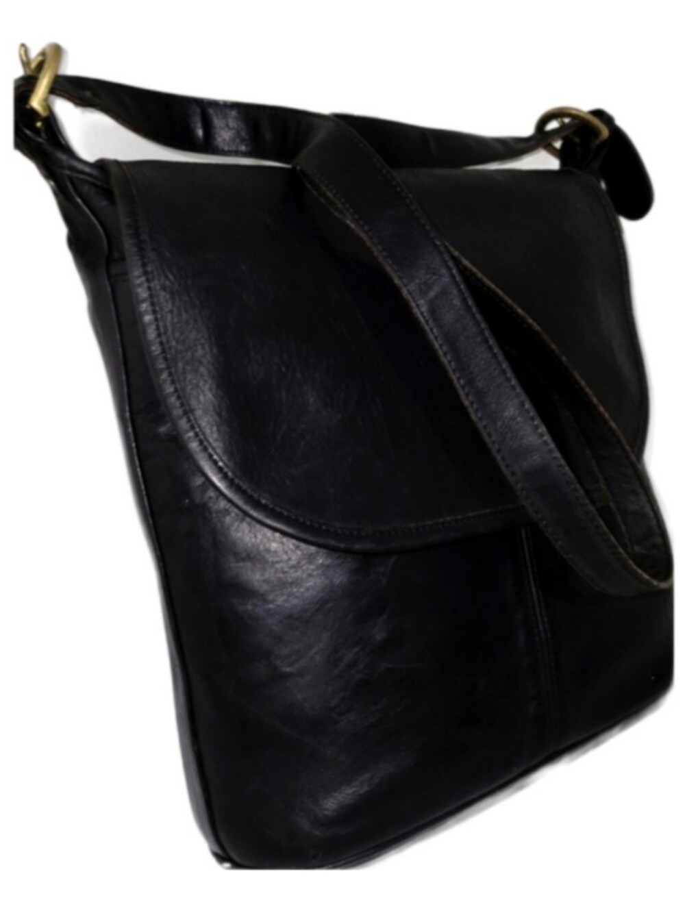 Coach 4115 Vintage Black Leather Whitney bag